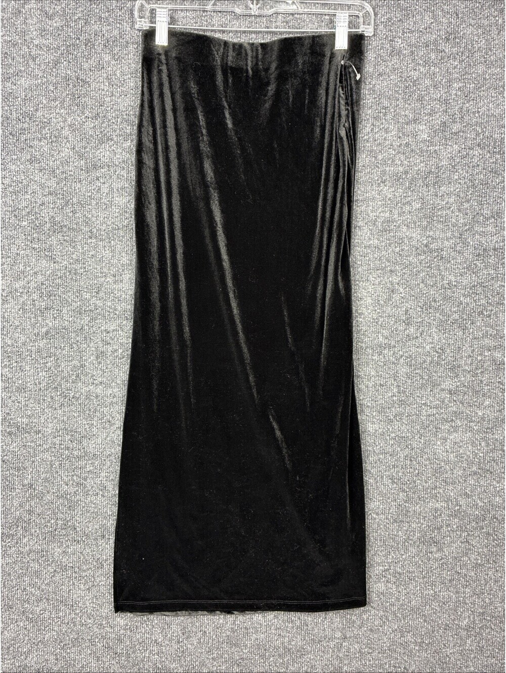 Old Navy Womens Small Black Pull-On Velvet Velour Long Skirt New w/o Tags